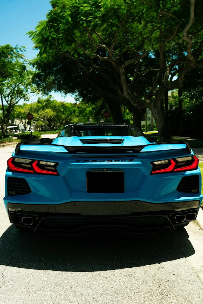 Chevrolet Corvette C8 rear lights and exhaust